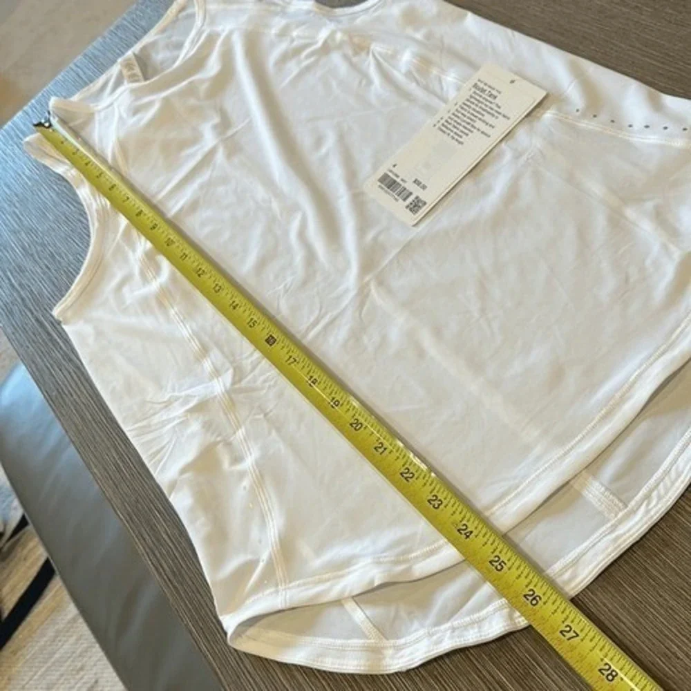 Lululemon Sculpt Tank Top‎ Back Vent White size 4 NWT